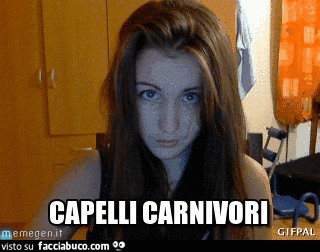 Gif animata capelli carnivori